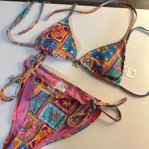 NWOT Wild Fable Multicolor Bikini Set